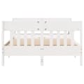 Miniatyrbilde 5 av 11: vidaXL Sengeramme uten madrass hvit 160x200 cm heltre furu