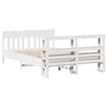 Miniatyrbilde 7 av 11: vidaXL Sengeramme uten madrass hvit 160x200 cm heltre furu