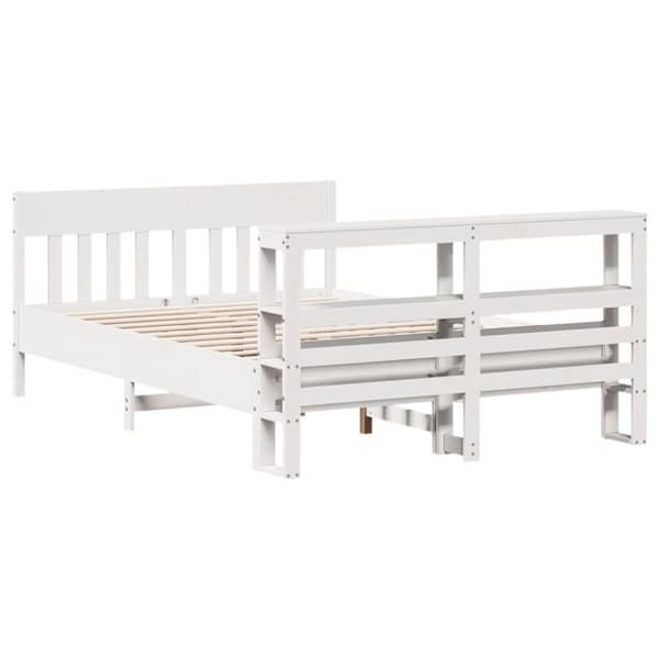 vidaXL Sengeramme uten madrass hvit 160x200 cm heltre furu