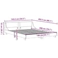 Miniatyrbilde 10 av 10: vidaXL Sengeramme uten madrass hvit 140x200 cm heltre furu
