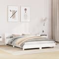Miniatyrbilde 2 av 10: vidaXL Sengeramme uten madrass hvit 140x200 cm heltre furu