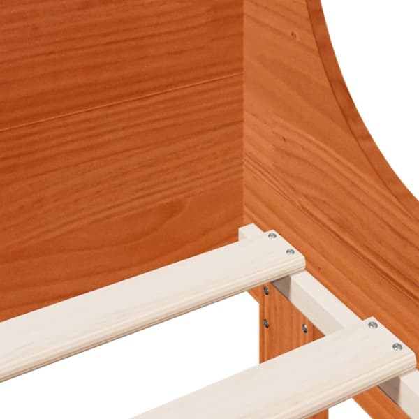 vidaXL sengeramme uden madras 90x190 cm massivt fyrretræ gyldenbrun
