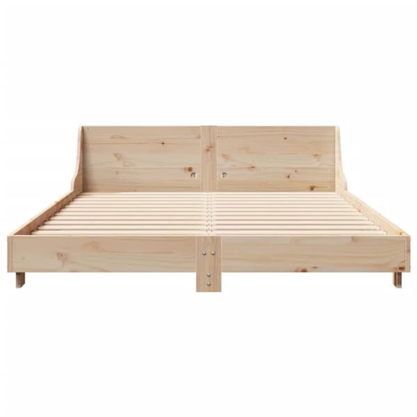 vidaXL sengeramme uden madras 135x190 cm massivt fyrretræ hvid