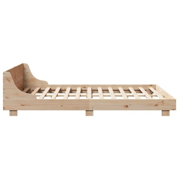 vidaXL sengeramme uden madras 135x190 cm massivt fyrretræ hvid