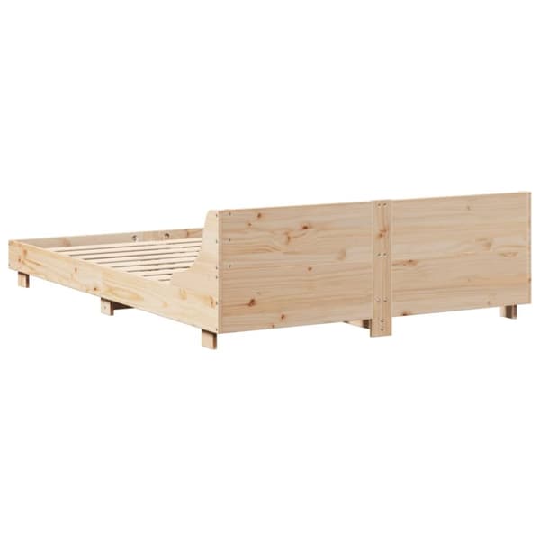vidaXL sengeramme uden madras 135x190 cm massivt fyrretræ hvid