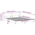 Miniatyrbillede 10 af 10: vidaXL sengeramme uden madras 135x190 cm massivt fyrretræ hvid