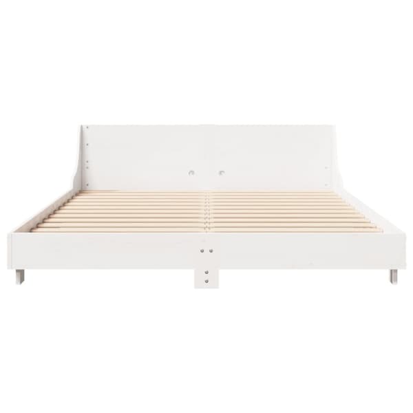 vidaXL sengeramme uden madras 140x200 cm massivt fyrretræ hvid