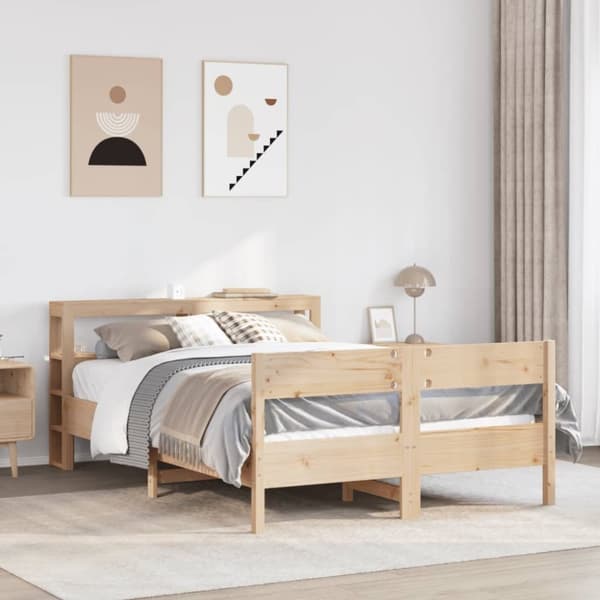 vidaXL Sengeramme uten madrass 120x190 cm heltre furu