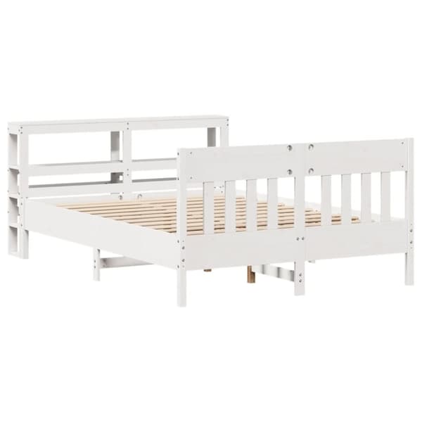 vidaXL Sengeramme uten madrass hvit 140x200 cm heltre furu