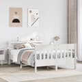 Miniatyrbilde 4 av 11: vidaXL Sengeramme uten madrass hvit 140x200 cm heltre furu