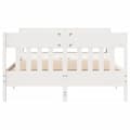 Miniatyrbilde 5 av 11: vidaXL Sengeramme uten madrass hvit 140x200 cm heltre furu