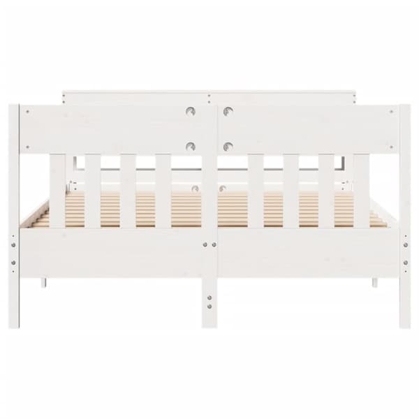 vidaXL Sengeramme uten madrass hvit 140x200 cm heltre furu