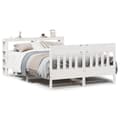 Miniatyrbilde 2 av 11: vidaXL Sengeramme uten madrass hvit 140x200 cm heltre furu
