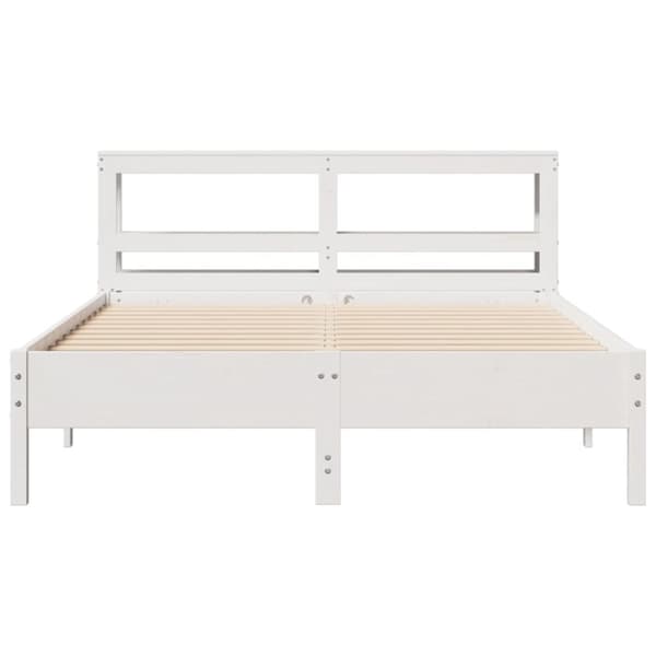 vidaXL Sengeramme uten madrass hvit 160x200 cm heltre furu