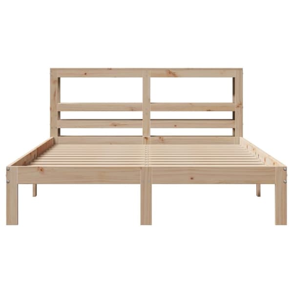vidaXL Sengeramme med hodegavl 120x200 cm heltre furu