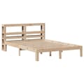 Miniatyrbilde 1 av 11: vidaXL Sengeramme med hodegavl 120x200 cm heltre furu