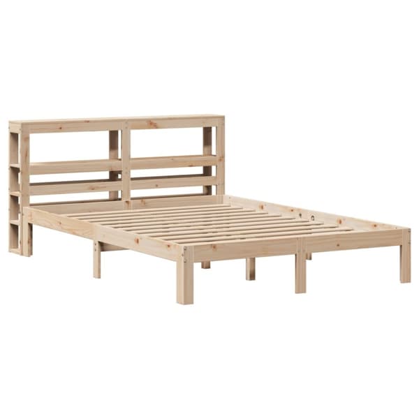 vidaXL Sengeramme med hodegavl 120x200 cm heltre furu