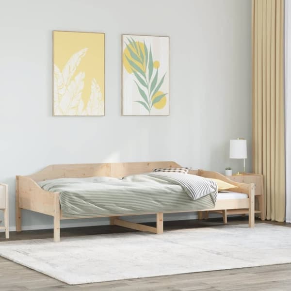 vidaXL sengeramme uden madras 90x200 cm massivt fyrretræ