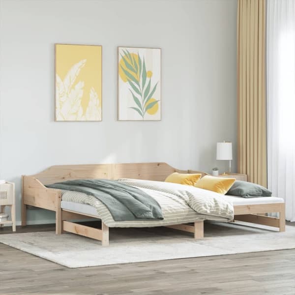 vidaXL Vuodesohva rullilla 80x200 cm täysi mänty