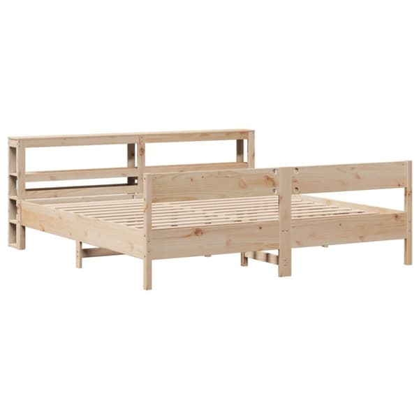 vidaXL Sängram utan madrass 180x200 cm massiv furu