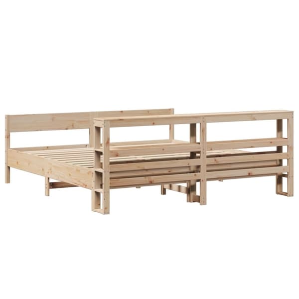 vidaXL Sängram utan madrass 180x200 cm massiv furu