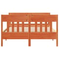 Miniatyrbilde 5 av 11: vidaXL Sengeramme uten madrass brun 150x200 cm heltre furu