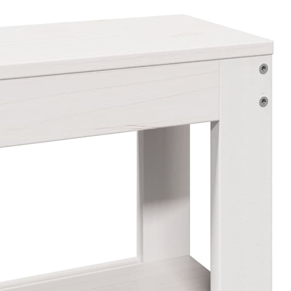 vidaXL Sengeramme med hodegavl hvit 140x190 cm heltre furu