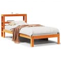 Miniatyrbilde 2 av 11: vidaXL Sengeramme uten madrass voksbrun 100x200 cm heltre furu