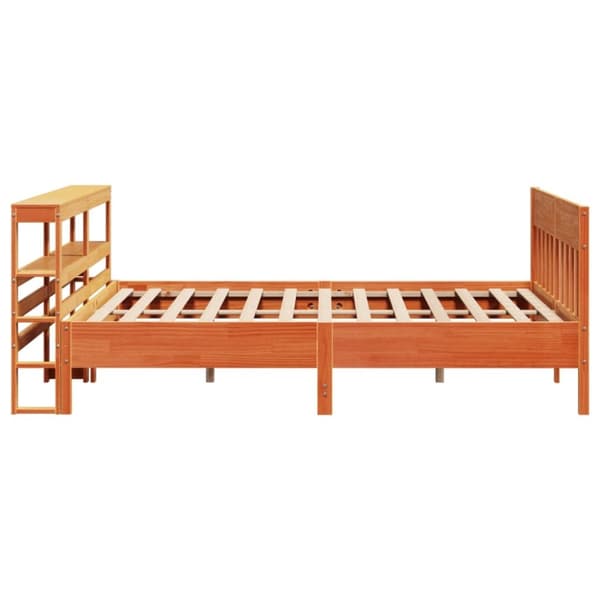 vidaXL Sengeramme uten madrass voksbrun 180x200 cm heltre furu