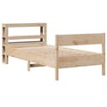 Miniatyrbilde 3 av 11: vidaXL Sengeramme uten madrass 75x190 cm heltre furu