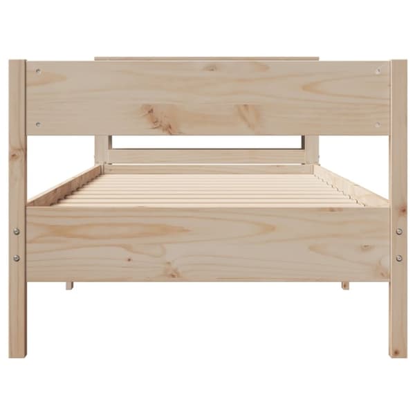 vidaXL Sengeramme uten madrass 75x190 cm heltre furu