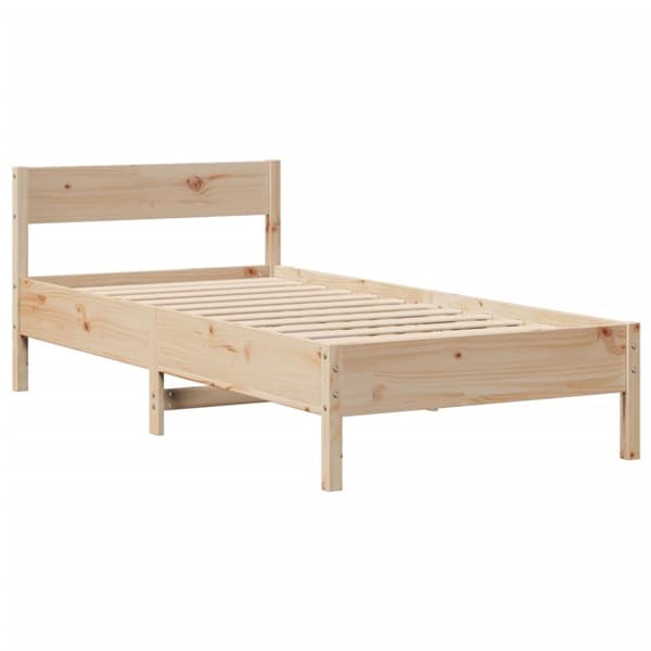 vidaXL Sengeramme uten madrass 75x190 cm heltre furu