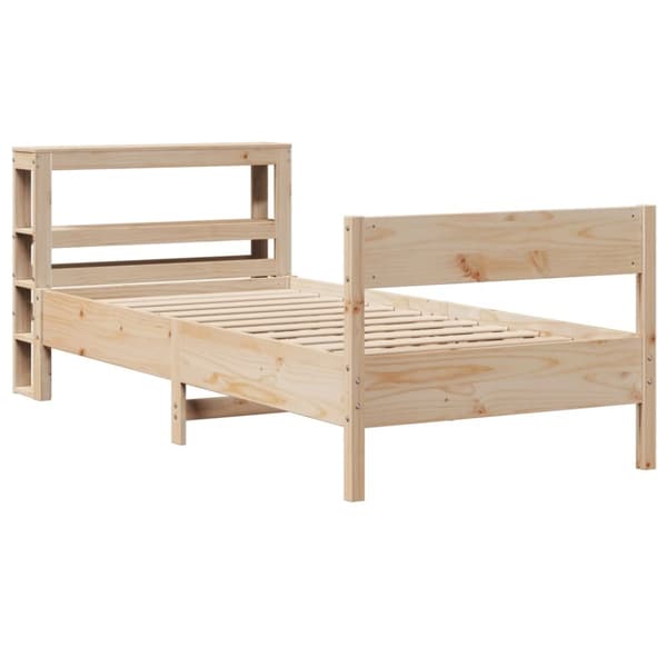 vidaXL Sengeramme uten madrass 75x190 cm heltre furu