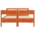 Miniatyrbilde 5 av 11: vidaXL Sengeramme uten madrass voksbrun 140x200 cm heltre furu