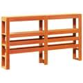 Miniatyrbilde 9 av 11: vidaXL Sengeramme uten madrass voksbrun 140x200 cm heltre furu