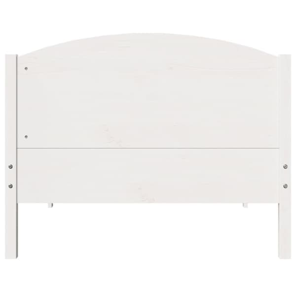 vidaXL sengeramme uden madras 100x200 cm massivt fyrretræ hvid