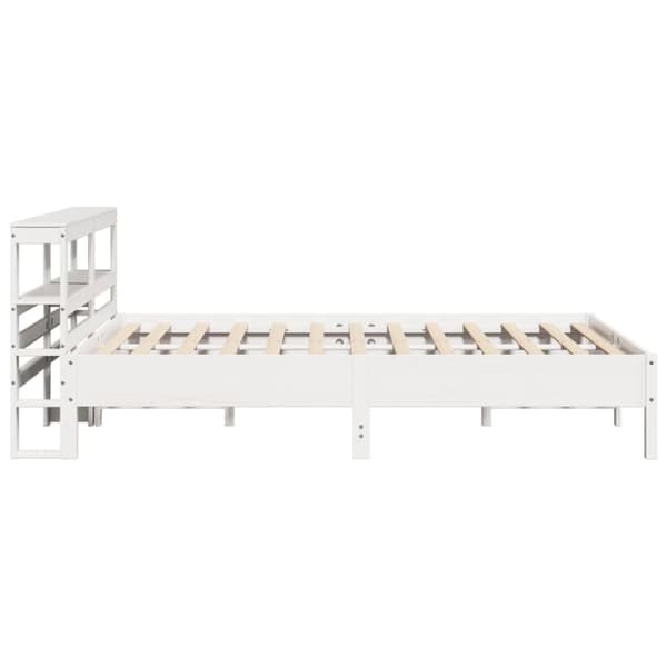 vidaXL sengeramme uden madras 150x200 cm massivt fyrretræ hvid