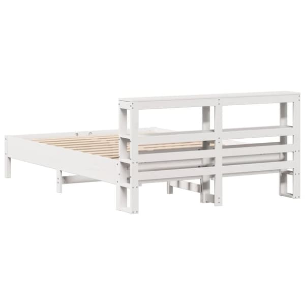 vidaXL sengeramme uden madras 150x200 cm massivt fyrretræ hvid