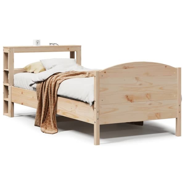 vidaXL Sängynrunko ilman patjaa 75x190 cm täysi mänty