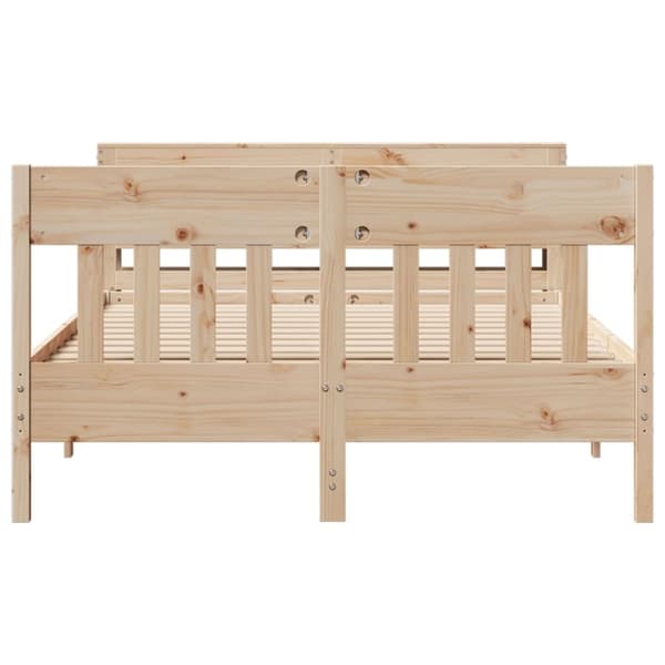 vidaXL sengeramme uden madras 150x200 cm massivt fyrretræ