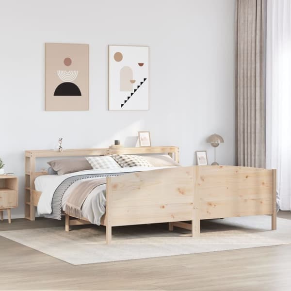 vidaXL sengeramme uden madras 180x200 cm massivt fyrretræ