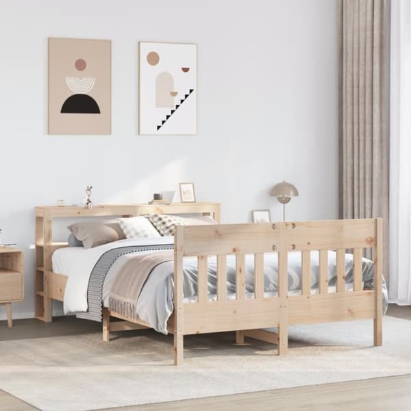 vidaXL sengeramme uden madras 160x200 cm massivt fyrretræ