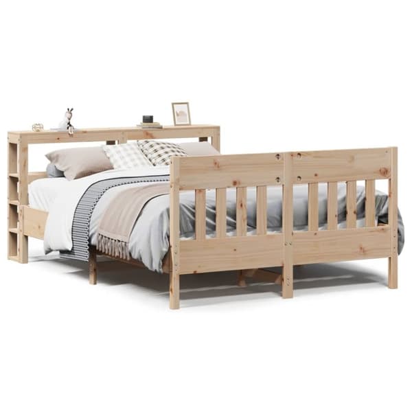vidaXL sengeramme uden madras 160x200 cm massivt fyrretræ