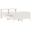 Miniatyrbilde 3 av 11: vidaXL Sengeramme uten madrass hvit 135x190 cm heltre furu