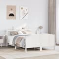 Miniatyrbilde 4 av 11: vidaXL Sengeramme uten madrass hvit 135x190 cm heltre furu