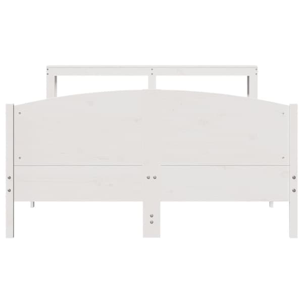 vidaXL Sengeramme uten madrass hvit 135x190 cm heltre furu