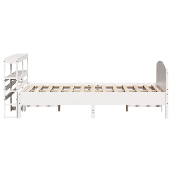 vidaXL Sengeramme uten madrass hvit 135x190 cm heltre furu