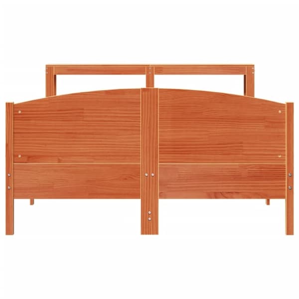 vidaXL Sengeramme uten madrass brun 150x200 cm heltre furu