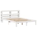 Miniatyrbilde 1 av 11: vidaXL Sengeramme med hodegavl hvit 140x190 cm heltre furu