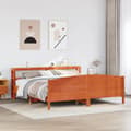 Miniatyrbilde 4 av 11: vidaXL Sengeramme uten madrass voksbrun 180x200 cm heltre furu